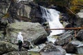 Cold Creek Waterfalls. Tatransky narodny park. Vysoke Tatry. Slovakia. Royalty Free Stock Photo