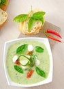 Cold cucumber soup