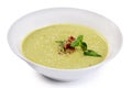 Cold cucumber soup with sesame seeds