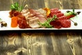 Cold cuts or meat platter Royalty Free Stock Photo