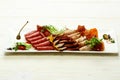 Cold cuts or meat platter Royalty Free Stock Photo