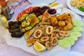 Cold cuts mix plate, greek cuisine Royalty Free Stock Photo