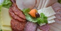 Cold cuts plate Royalty Free Stock Photo