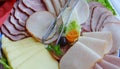 Cold cuts plate Royalty Free Stock Photo