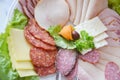 Cold cuts plate Royalty Free Stock Photo