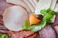 Cold cuts plate Royalty Free Stock Photo