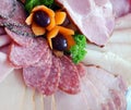 Cold cuts plate Royalty Free Stock Photo