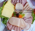 Cold cuts plate Royalty Free Stock Photo