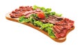 Cold cuts on plateau. Gourmet food.