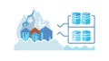 Cold Data Storage Icon: Server Farms in Icy Environments, vector design Generative AI Royalty Free Stock Photo