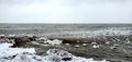 A Cold Day at the Beach in Goderich, Ontario