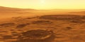 Cold desert on Mars. Martian Landscape Royalty Free Stock Photo