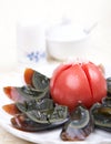 Cold dish - century eggs Royalty Free Stock Photo