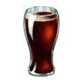 Cold Drink, Cola or Beer in Glass illustration Royalty Free Stock Photo