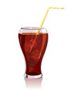 Cold drink, cola with ice