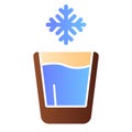Cold drink flat icon. Iced drink color icons in trendy flat style. Glass of water gradient style design, designed for Royalty Free Stock Photo