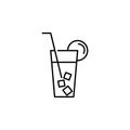cold drink icon. Element of food and drinks icon for mobile concept and web apps. Thin line cold drink icon can be used for web Royalty Free Stock Photo