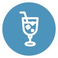 Cold Drink Outline bold Vector Icon which can be easily modified or Edited Royalty Free Stock Photo