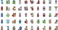 Cold drinks High-Quality Vector Icons Collection with Editable Stroke. Ideal for Professional and Creative Projects. Royalty Free Stock Photo
