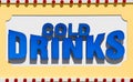 Cold Drinks Sign Royalty Free Stock Photo