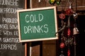 Cold drinks sign Royalty Free Stock Photo