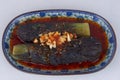 Cold eggplant in dressing