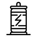 Cold energy drink icon, outline style