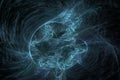 Cold energy storm, fractal illustration