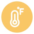 Cold, fahrenheit bold outline vector icon which can easily modify or edit Royalty Free Stock Photo