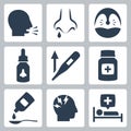 Cold and flu related icons