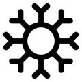 Cold, forecast bold outline vector icon which can easily modify or edit Royalty Free Stock Photo