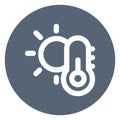Cold, forecast bold outline vector icon which can easily modify or edit Royalty Free Stock Photo