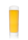 Cold frosted glass of lager beer with foam Royalty Free Stock Photo