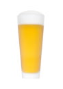 Cold frosted glass of lager beer with foam Royalty Free Stock Photo