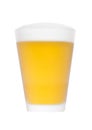 Cold frosted glass of lager beer with foam Royalty Free Stock Photo