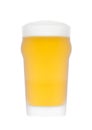 Cold frosted glass of lager beer with foam Royalty Free Stock Photo