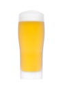 Cold frosted glass of lager beer with foam Royalty Free Stock Photo