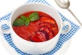 Cold fruit strawberry cream soup. isolated Photo Royalty Free Stock Photo