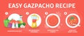 Cold gazpacho soup cooking recipe. Fast and easy