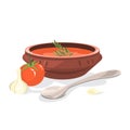 Cold gazpacho soup. Fast and easy dinner