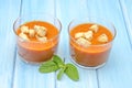 Cold gazpacho soup