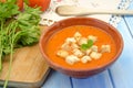 Cold gazpacho soup