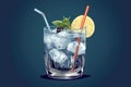 cold gin tonic drink