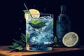 cold gin tonic drink