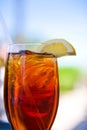 Cold Glass of Iced Tea Royalty Free Stock Photo