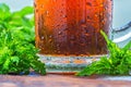 Cold glass of iced tea Royalty Free Stock Photo