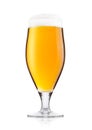 Cold glass of lager ale beer with foam and dew Royalty Free Stock Photo