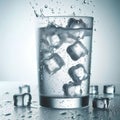 cold glass of water with large drops of condensation on them on white background