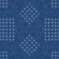 Cold Grid Creative Vector Seamless Pattern. Denim