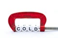 Cold grip - conceptual image Royalty Free Stock Photo